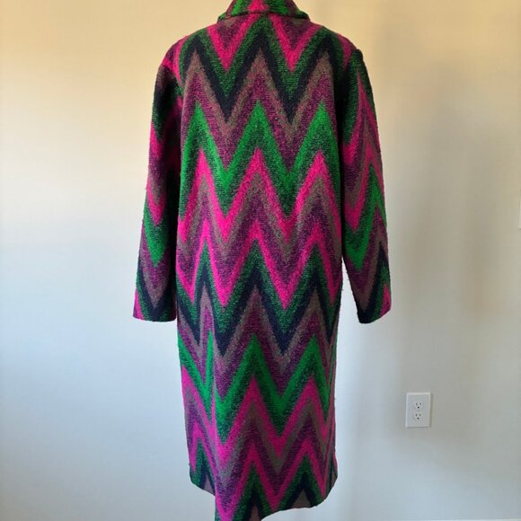 Vilagallo Yana Zig Zag Wool-Blend Women's Coat - Picture 5 of 11